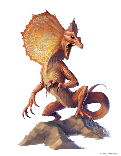 Pathfinder: Giant Frilled Lizard by WillOBrien on DeviantArt | Fantasy ...