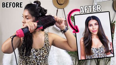 Easy Salon Blowout Using ROUND BRUSH BLOW DRYER!! | Hair Tutorial for ...