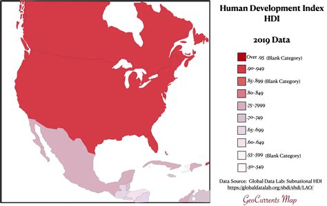 HDI North America Countries - GeoCurrents