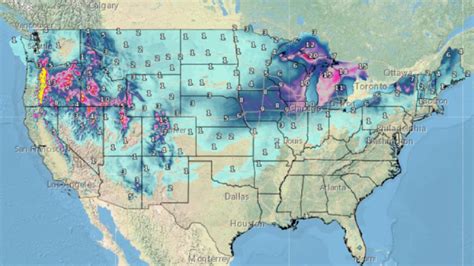 Snow Map Shows States Where Snow Depth Will Be Highest - Newsweek