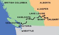 Calgary to Vancouver train