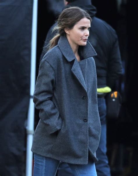 Antlers Keri Russell Coat |Julia Meadows Grey Woolen Coat |ujackets.com