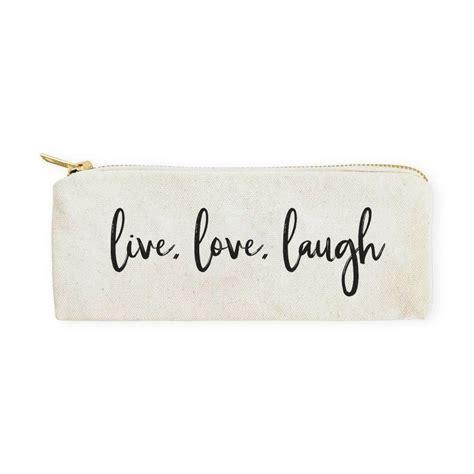 Live Love Laugh-cotton Canvas Pencil Case And Travel Pouch in 2021 | Canvas pencil case, Pencil ...