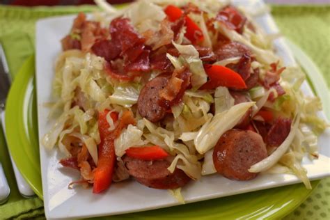 Cabbage Stir Fry with Bacon and Sausage | Recipe | Smoked sausage stir fry recipe, Cabbage and ...