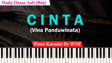 Vina Panduwinata - Cinta Karaoke Female Key | Piano Karaoke - YouTube