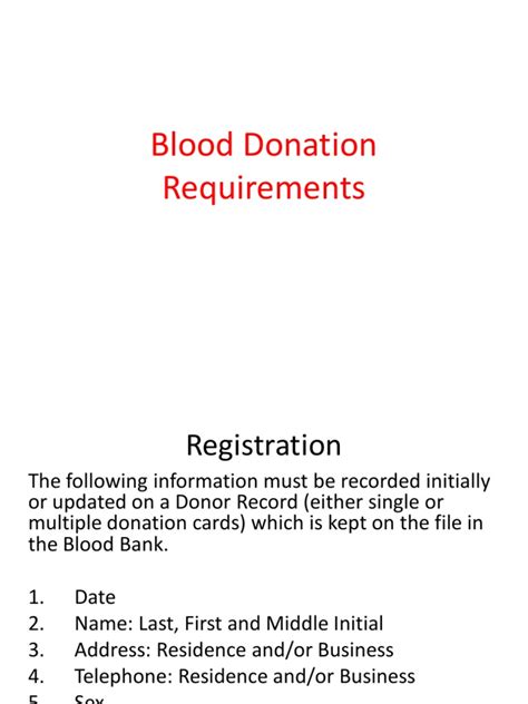 Blood Donation Requirements | PDF | Blood Donation | Blood Transfusion