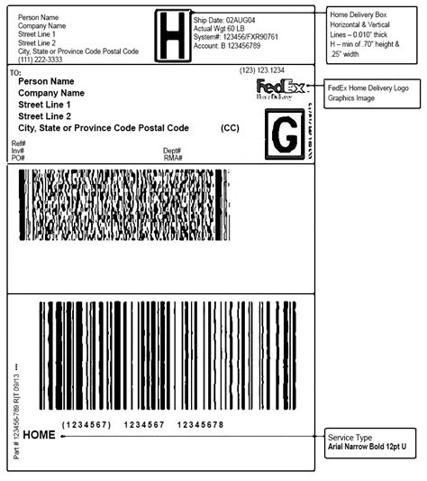 Printable Fedex Shipping Label
