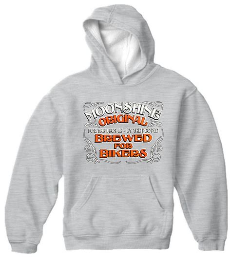 Moonshine Brewed For Bikers Adult Hoodie – Bewild