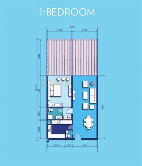 Azure_Residences_Floorplan_1Bedroom_TypeA | Synergy.Properties