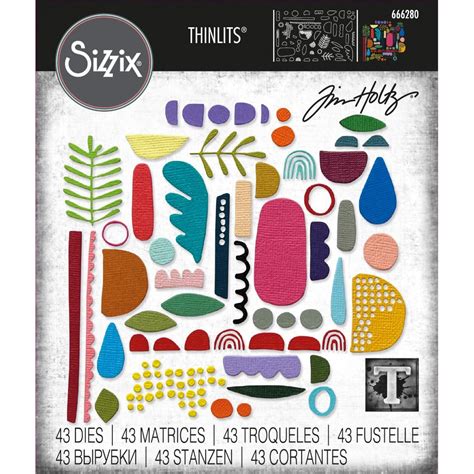 Sizzix Thinlits Die Set 43PK - Abstract Elements by Tim Holtz