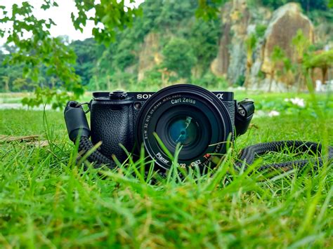 Free photo: Black Sony Dslr Camera on Green Grass in Front of Brown and ...