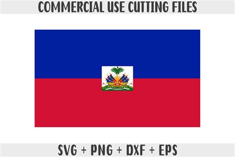 Haiti Flag SVG Original Colors - Cut files for Cricut