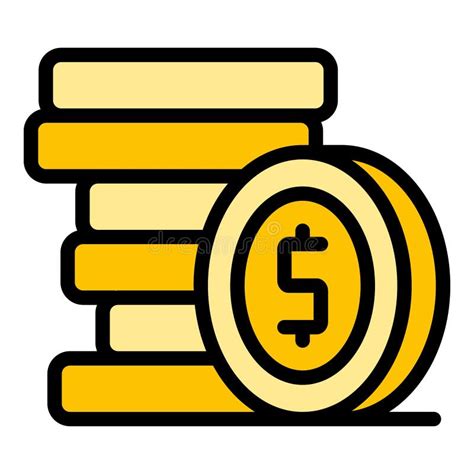 Cash Coins Dollar Money Payment Sell Outline Icon. Signs and Symbols Can Be Used for Web, Logo ...