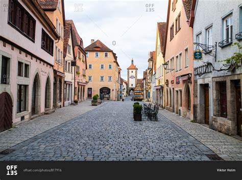 Rottenburg am Neckar, Germany - May 9, 2019: Old Bavarian buildings and ...