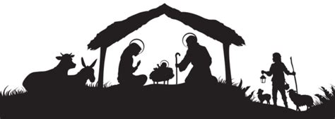 Christmas nativity scene silhouette png clip art image – Artofit