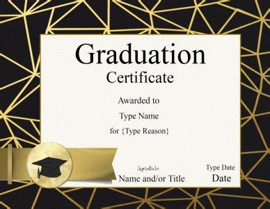 Graduation Gift Certificate Template - Free & Customizable