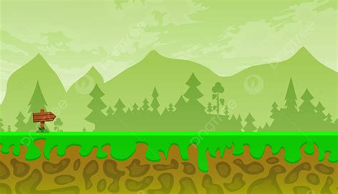 2d Game Art Natural Landscape For Games Mobile Applications And Computers Background Vector ...