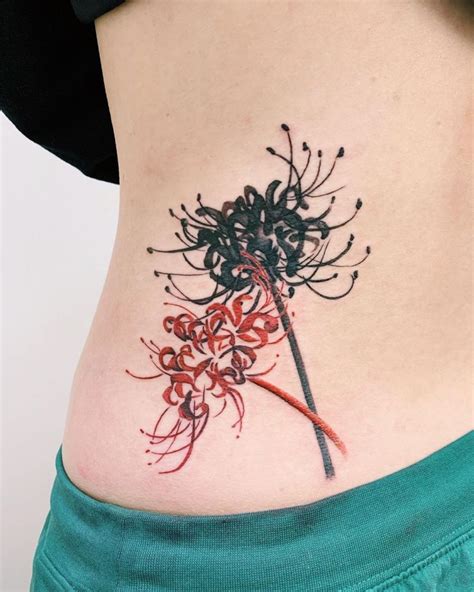 30 Pretty Spider lily Tattoos You Must Try Lily Tattoo Meaning, Tattoos With Meaning, Stomach ...