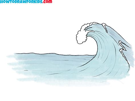 How To Draw Ocean Waves With Pencil