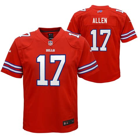 Josh Allen Buffalo Bills Nike Youth Color Rush Player Game Jersey - Red ...