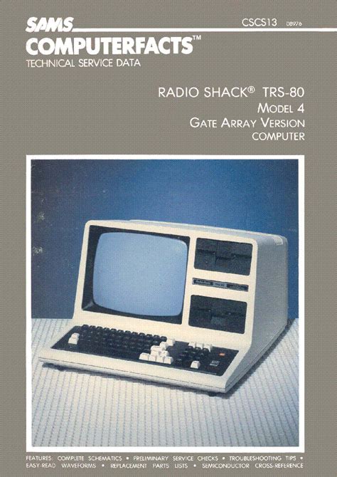 RADIO-SHACK TRS-80 MODEL-4 GATE ARRAY VERSION 1986 SM Service Manual ...