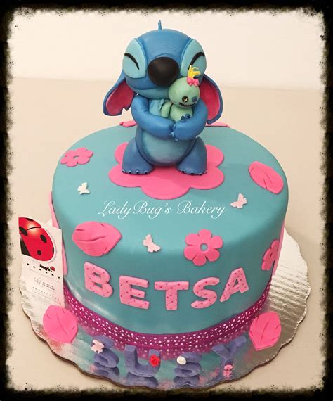 Stitch birthday cake stitch hearts cake for chiu yen happy cake studio – Artofit