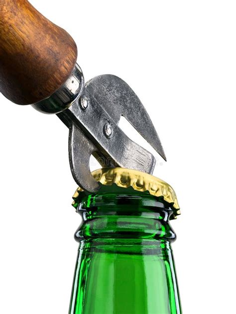 Opening of Beer Bottle by Can Opener Stock Image - Image of glass, crushed: 159869299