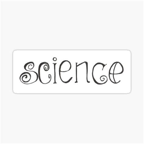 "science lettering | science hand lettering" Sticker for Sale by lausn ...