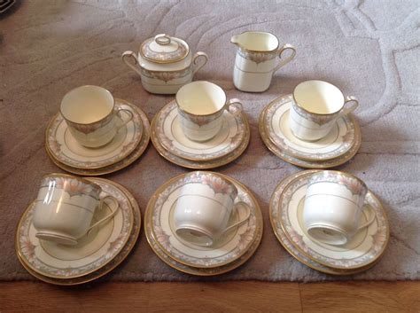 20 Piece Tea Set by Noritake of Japan Barrymore Pattern 9737. Rare Set ...