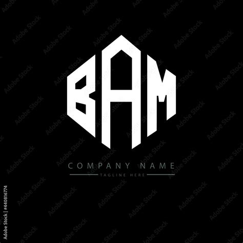 BAM letter logo design with polygon shape. BAM polygon logo monogram ...