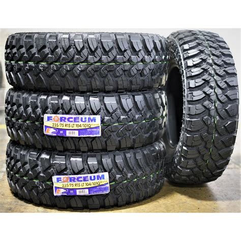 Set of 4 (FOUR) Forceum M/T 08 Plus LT 235/75R15 LT235/75R15 C 6 Ply MT ...