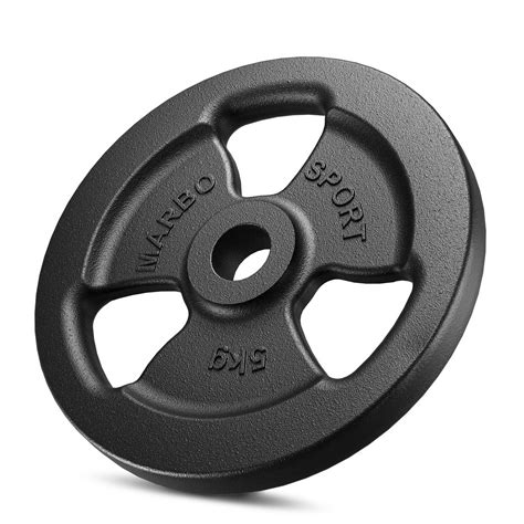 Tri-Grip weight plates made of cast iron set 29 kg / 2 x 5 kg + 6 x 2.5 ...