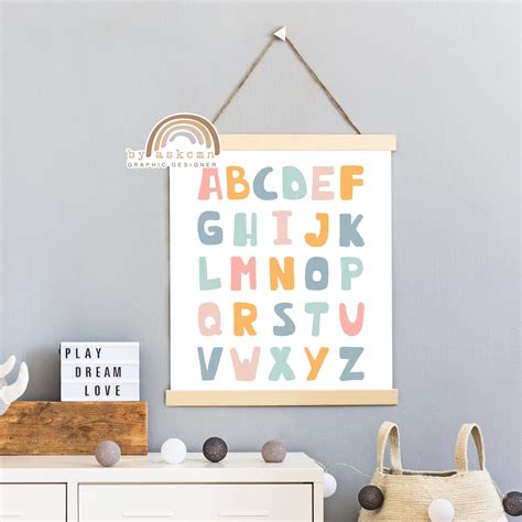 Alphabet Nursery Wall Art Baby Room Poster Wall Art Prints - Etsy