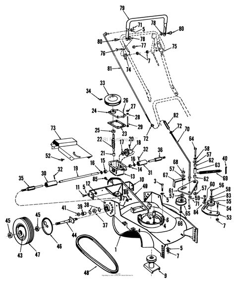 Toro Professional 23100, Whirlwind Lawnmower, 1964 (SN 4000001-4999999) Parts Diagram for 21 ...