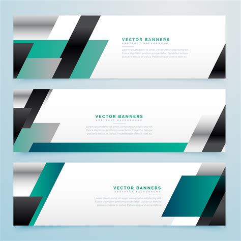 modern business style banners set in geometric shapes - Download Free Vector Art, Stock Graphics ...