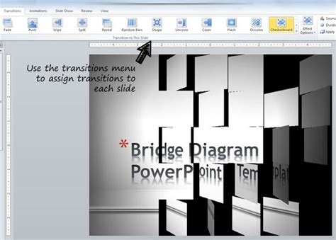Adding animated transitions to PowerPoint slides