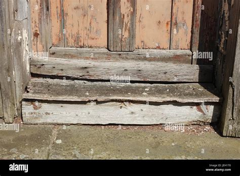 wooden door threshold Stock Photo - Alamy