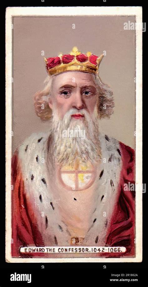 King Edward the Confessor - Vintage Cigarette Card Stock Photo - Alamy