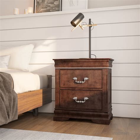 Furniture of America Leonora Traditional Nightstand with 2-Drawer ...