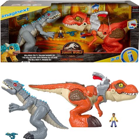 Jurassic World Imaginext Mega Mouth T.Rex vs. Thrashing Indominus Rex ...