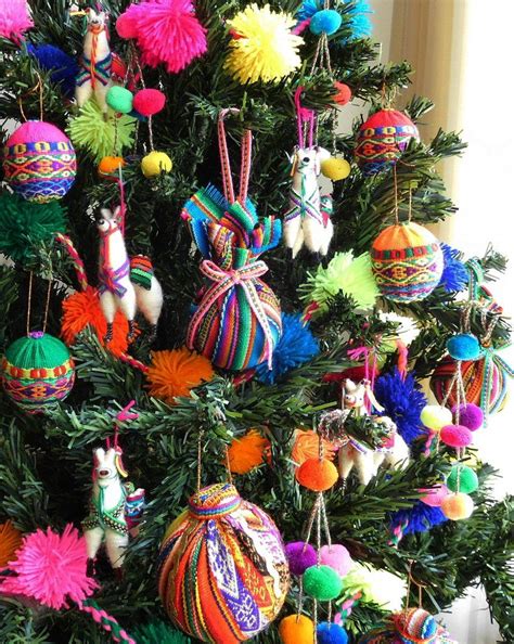 Add a bohemian flair on your Christmas tree with our cute llama ornaments.… | Colorful christmas ...