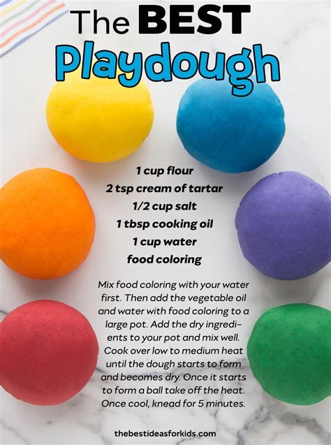 The BEST Playdough Recipe 🌈-... - The Best Ideas for Kids