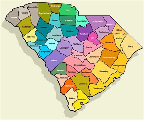 Online Maps: South Carolina county map
