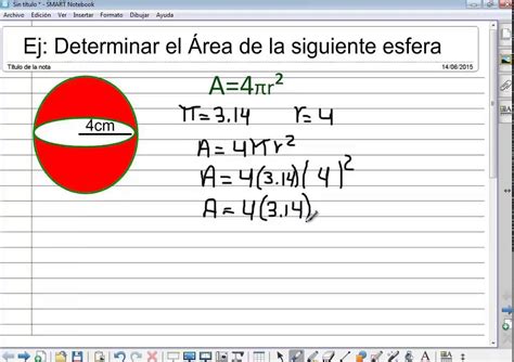 Area de una Esfera ejercicio - YouTube