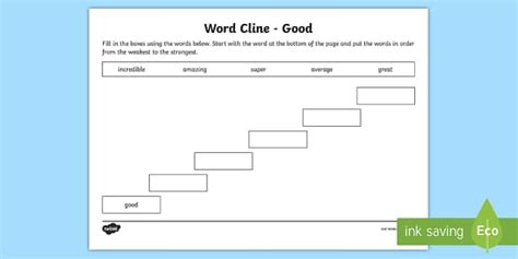 Word Cline for 'Good' Worksheet (teacher made) - Twinkl