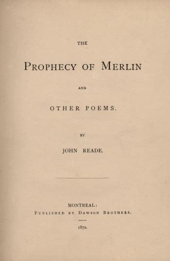 Prophecy of Merlin and Other Poems , The | Robbins Library Digital Projects