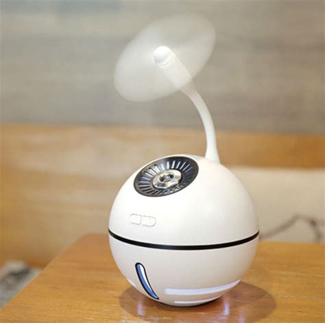 Rechargeable Mini Desk Humidifier With LED, Fan & Night Light, Also Yo – GizModern