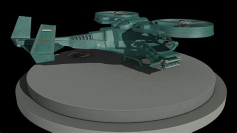 3d fighter gunship avatar helicopter model