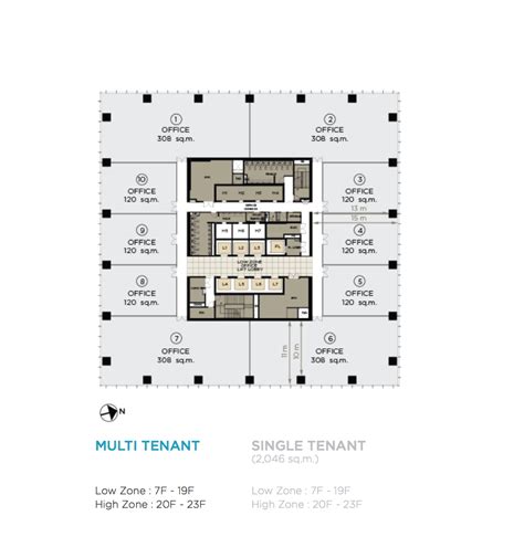 Mitrtown Office Tower - Floor Plan - OSBKK - Office Space BangkokOSBKK ...