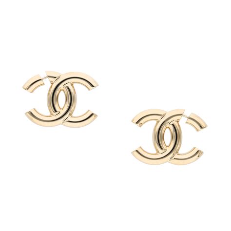 Chanel Light Gold Metal CC Earrings, 2017 Available For Immediate Sale ...